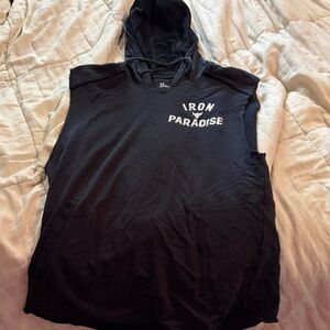 LG Black Sleeveless Hoodie